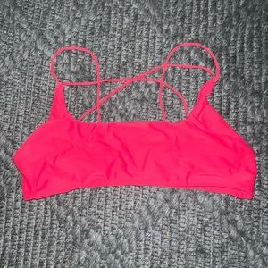 Mikoh swimsuit top (color looks like hot pink but it is more of a coral red)